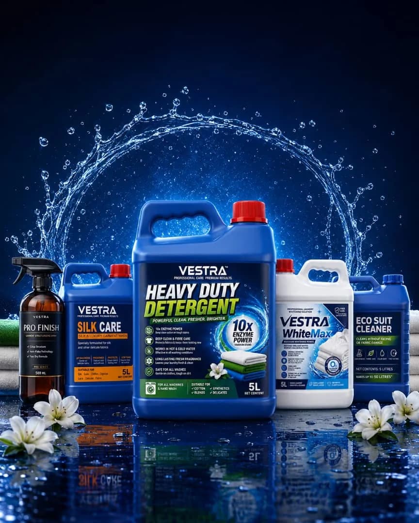 VESTRA professional detergent range manufactured in Uganda